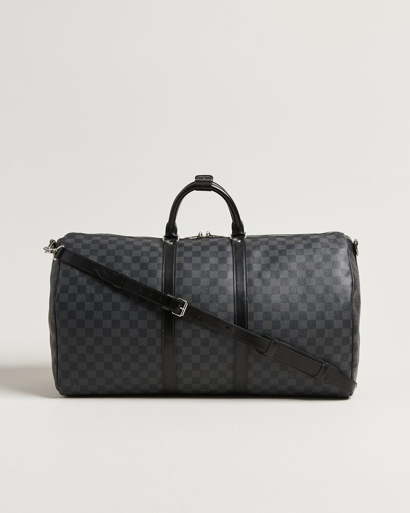 Louis Vuitton Pre-Owned Keepall 55 Bandouliére Damier Graphite – Harmaa