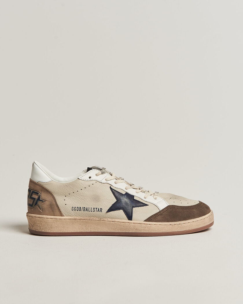 Golden Goose Ball Star Sneakers Cream/Grey – Valkoinen