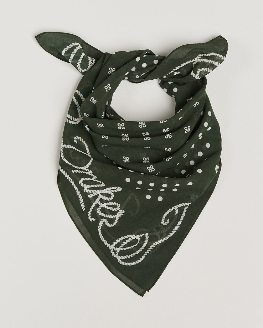 Drake's Rope Border Cotton Bandana Green – Vihreä