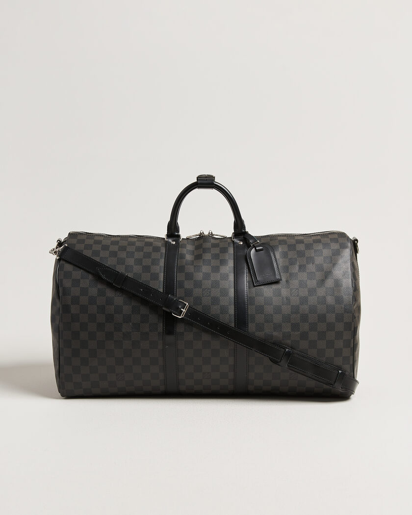 Louis Vuitton Pre-Owned Keepall Bandouliére 55 Damier Graphite – Harmaa