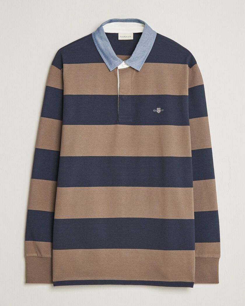 Gant Chambray Barstriped Rugger Faded Taupe – Beige
