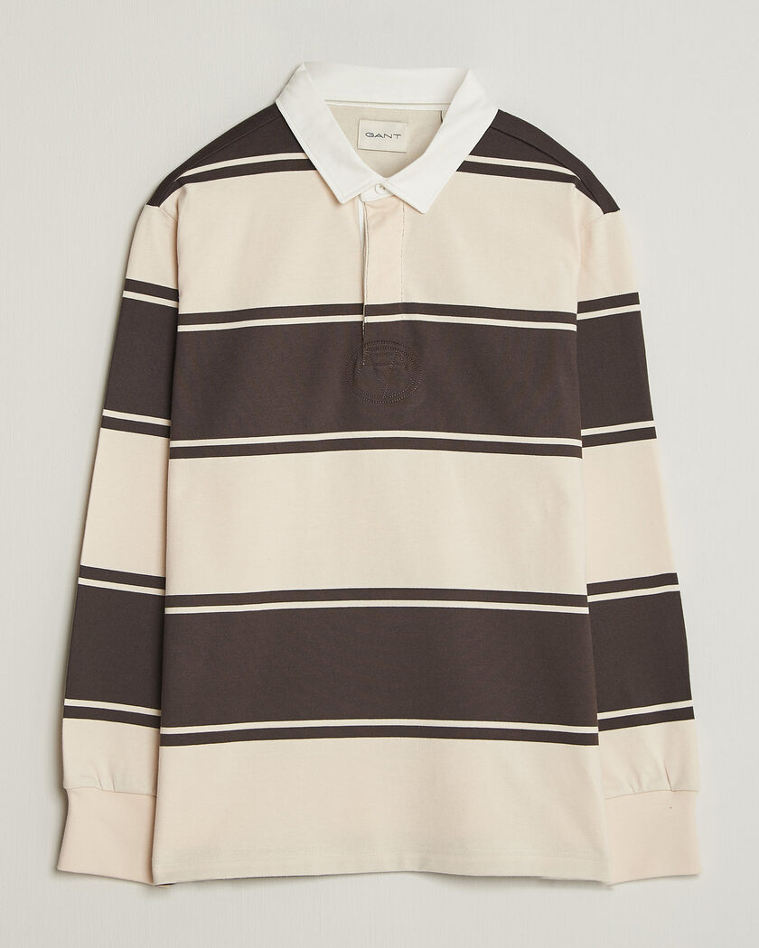 Gant Striped Rugger Charred Wood Brown – Monivärinen