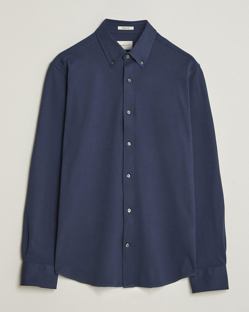 Gant Regular Fit Jersey Pique Shirt Marine – Sininen