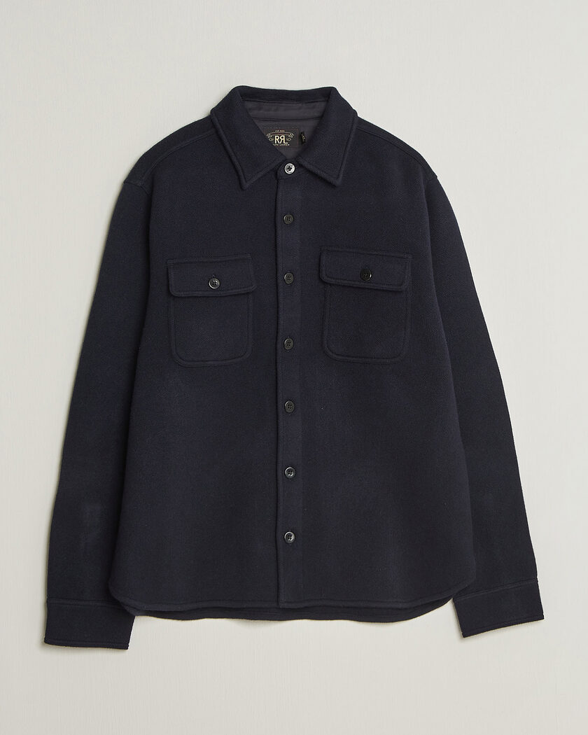 RRL CPO Cardigan Shirt Navy – Sininen