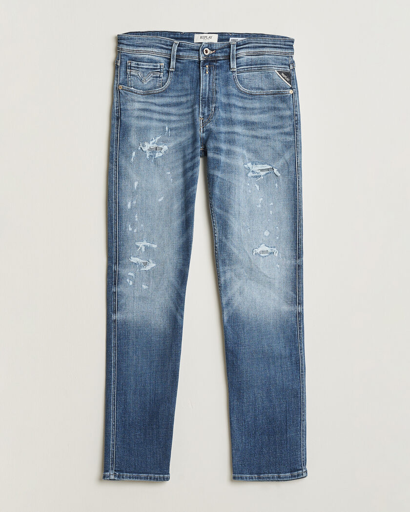 Replay Anbass 10 Years Wash Jeans Medium Blue – Sininen