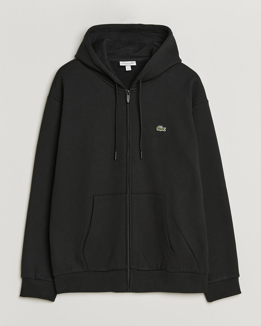 Lacoste Full Zip Hoodie Black – Musta