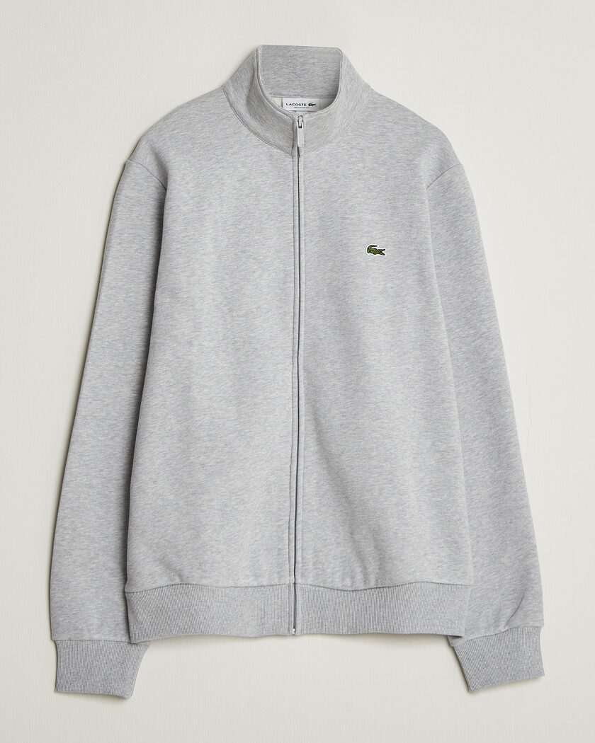Lacoste Full Zip Sweater Silver Chine – Harmaa