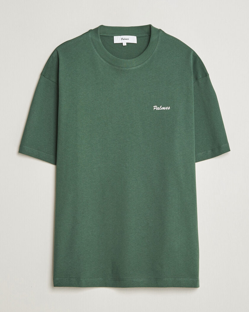 Palmes Logo T-Shirt Dark Green – Vihreä