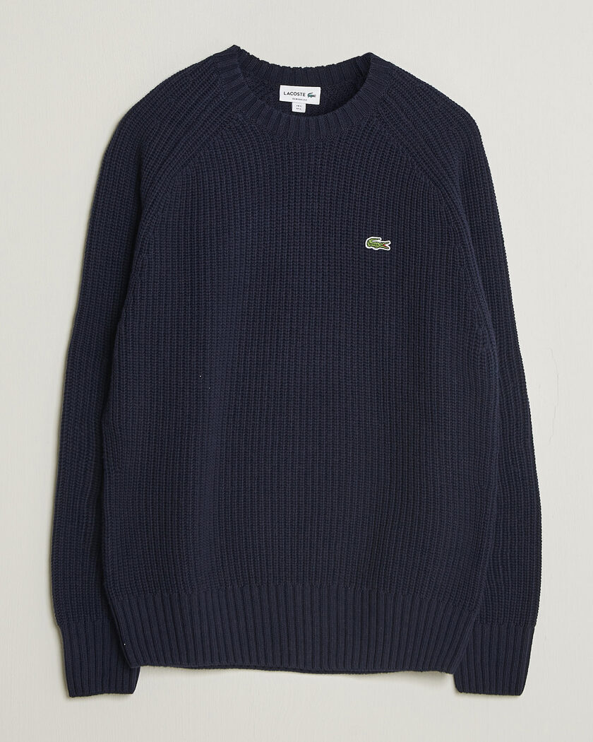 Lacoste Heavy Wool Knitted Sweater Navy Blue – Sininen