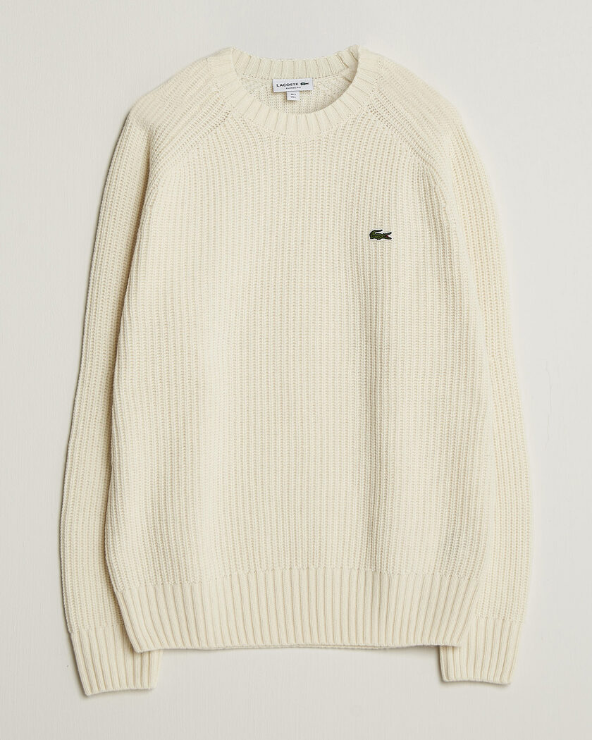 Lacoste Heavy Wool Knitted Sweater Lapland – Valkoinen