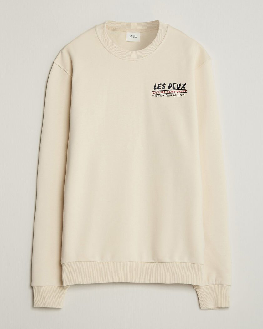 LES DEUX Record Sweatshirt Ivory – Valkoinen