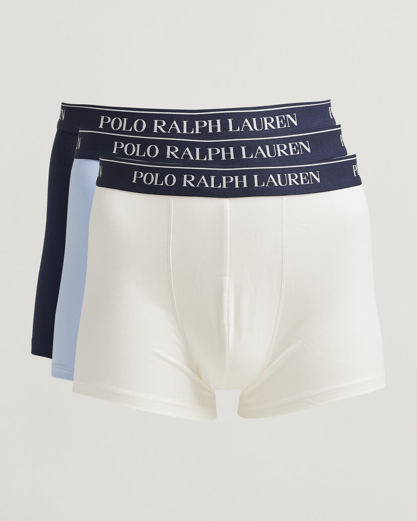 Polo Ralph Lauren 3-Pack Trunks White/Blue/Navy – Monivärinen