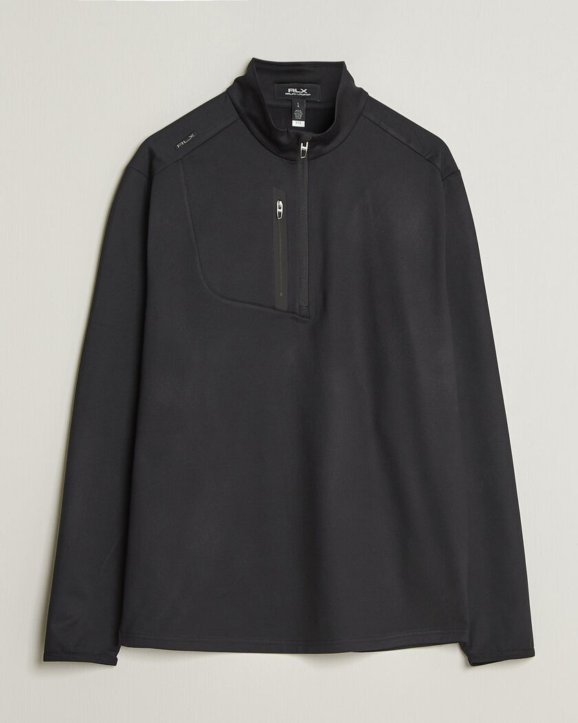 Polo Ralph Lauren Luxury Jersey Half Zip Polo Black – Musta