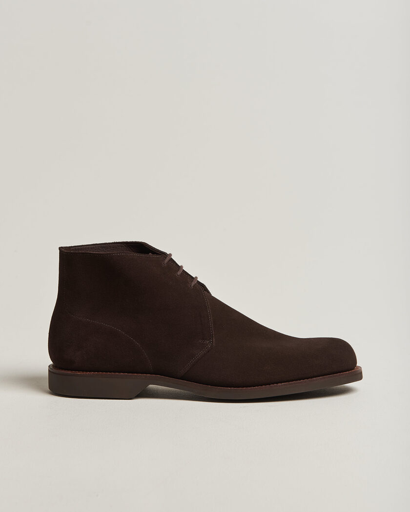 Crockett & Jones Unlined Chukka 4 Boot Dark Brown Suede – Ruskea