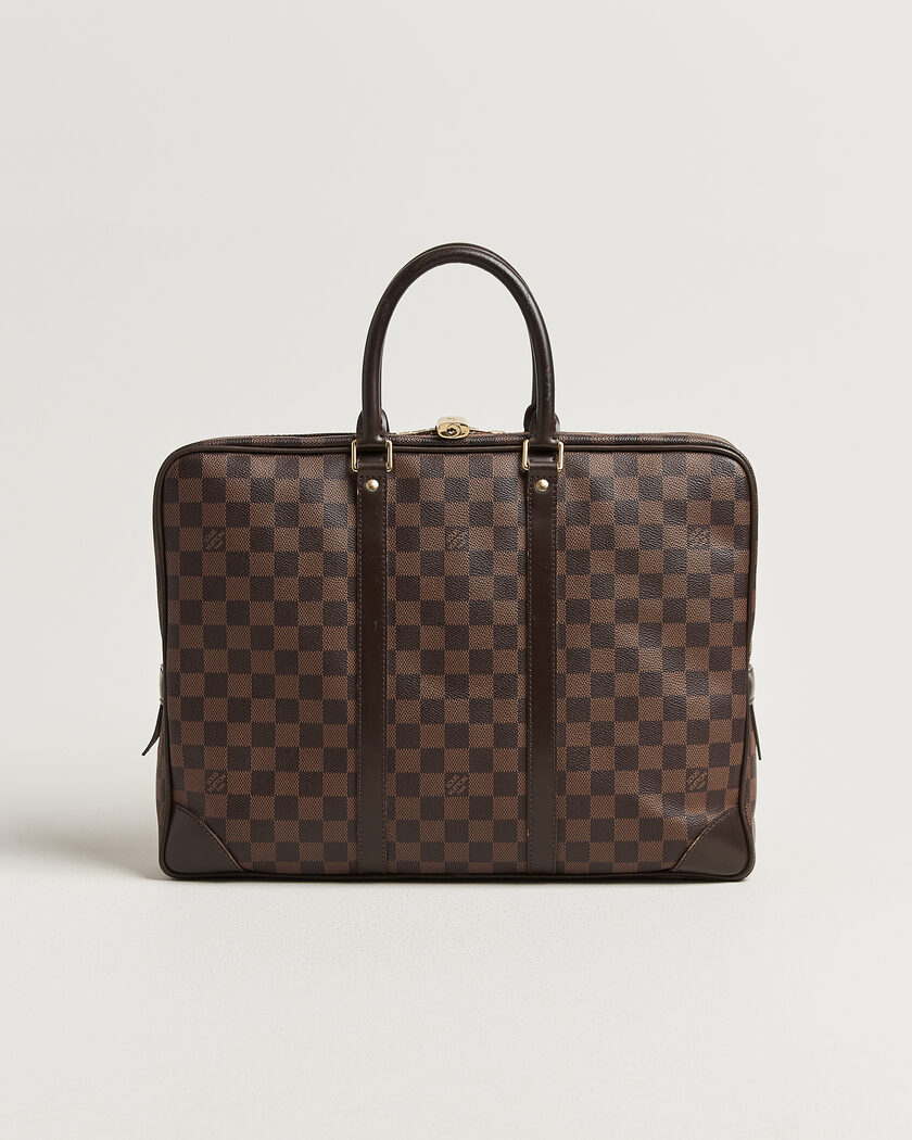 Louis Vuitton Pre-Owned Porte Documents Voyage Damier Ebene – Ruskea
