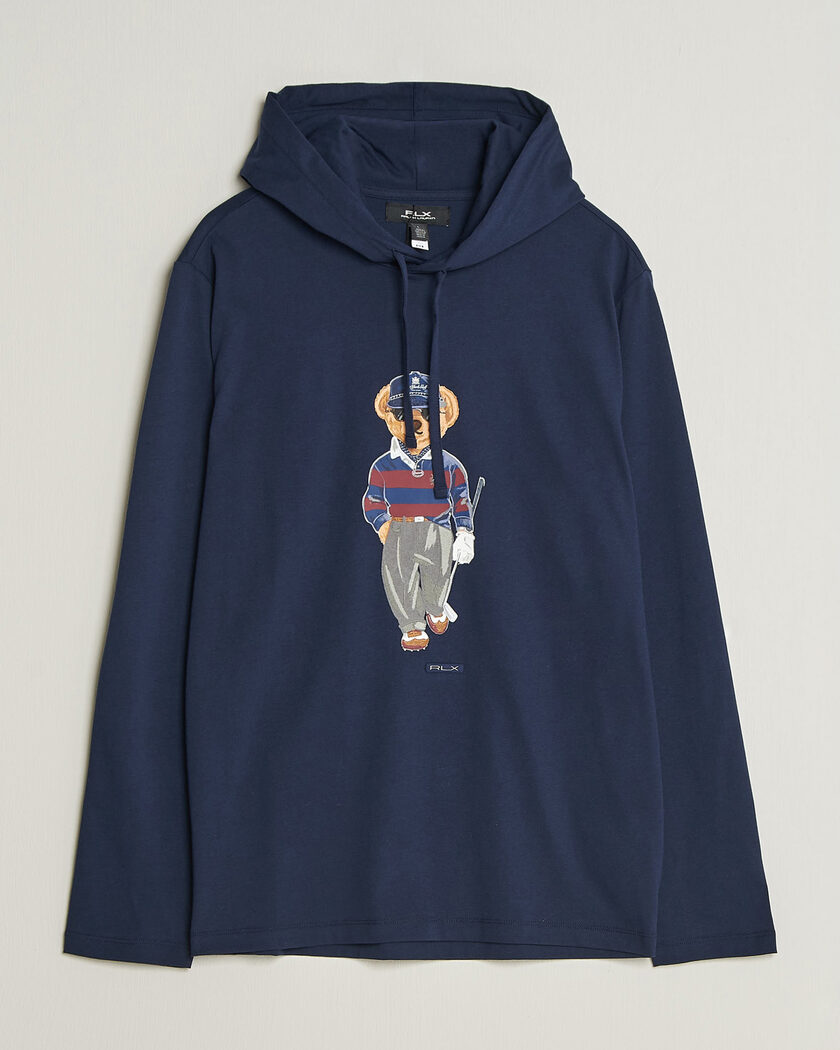 RLX Ralph Lauren Bear Hoodie Refined Navy – Sininen