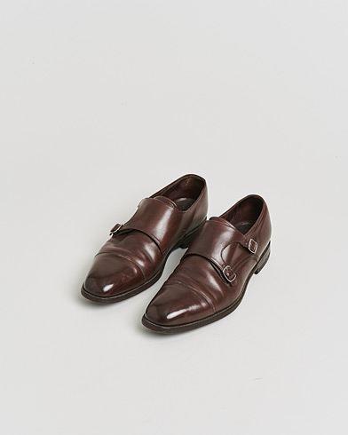 Pre-owned Loake 1880 Cannon Monkstrap Dark Brown Burnished Calf UK9,5 - EU43,5 – Ruskea