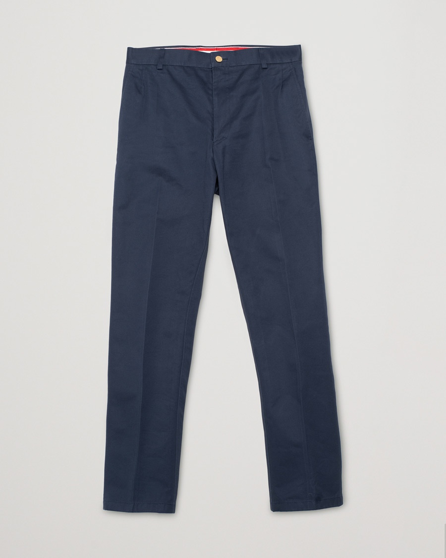 Pre-owned Thom Browne Unconstructed Cotton Twill Chinos Navy – Sininen