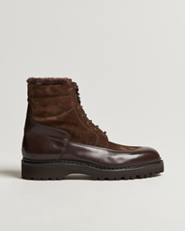  Peak Shearling Lined Boots Dark Brown