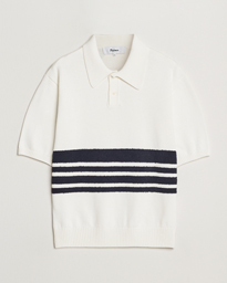  Panel Knit Polo Off White