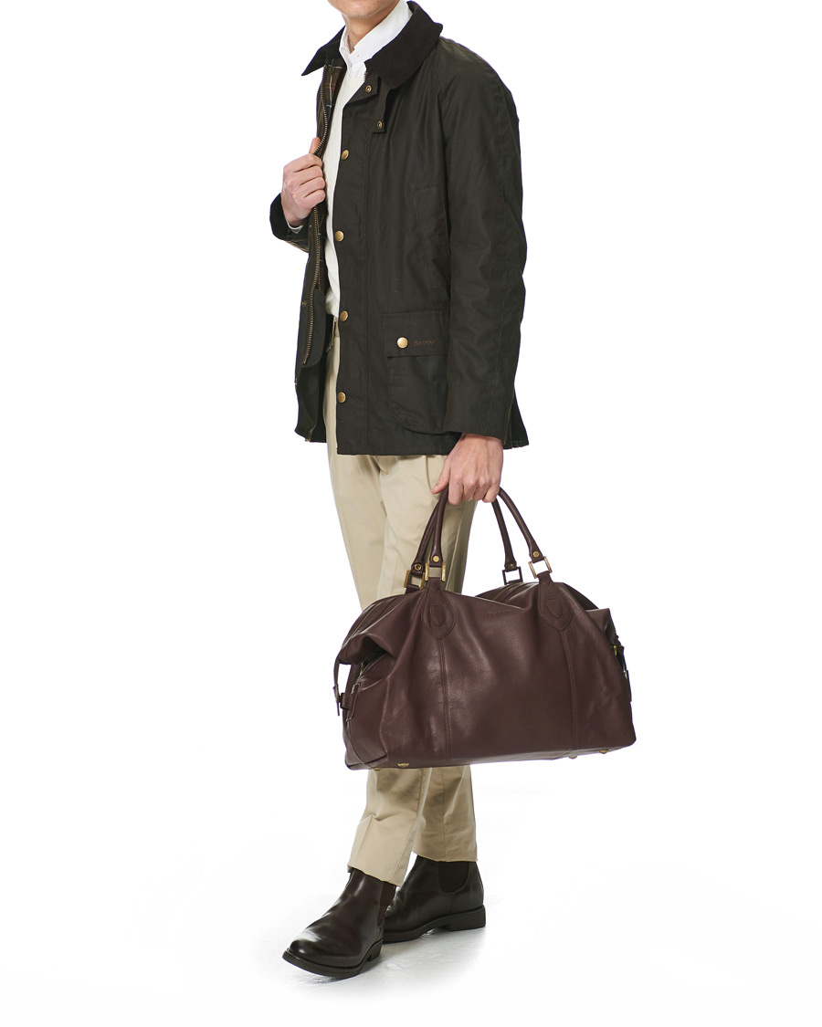 barbour leather medium travel explorer