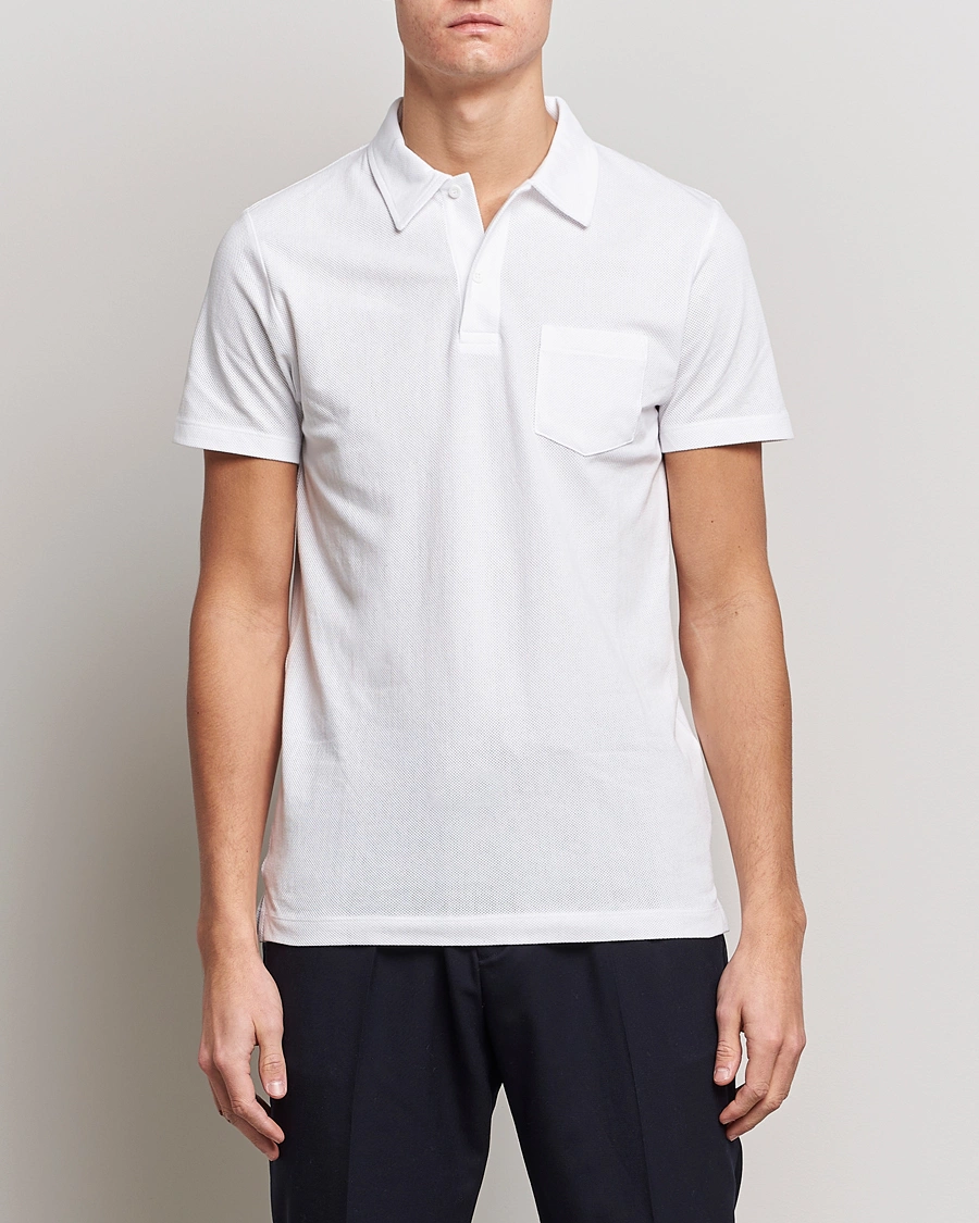 Mies |  | Sunspel | Riviera Polo Shirt White