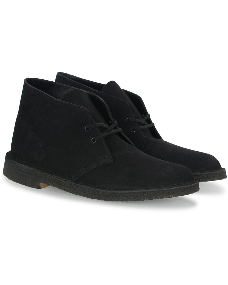 clarks original black suede desert shoes