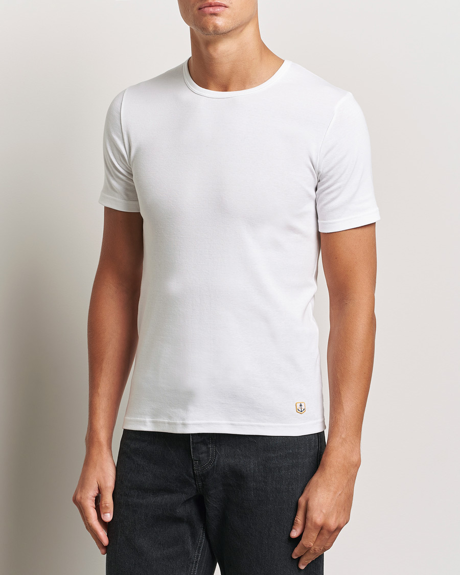 Mies |  | Armor-lux | 2-Pack Crew Neck T-Shirt White/Grey Melange