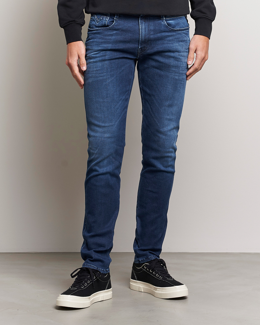 Mies | Siniset farkut | Replay | Anbass Hyperflex Re-Used Jeans Dark Blue