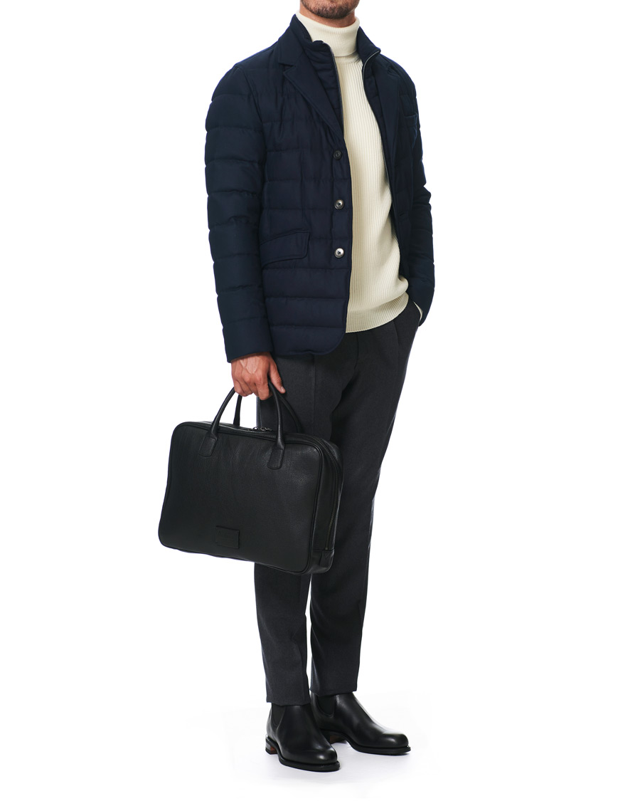 Mies | Italian Department | Anderson's | Full Grain Leather Briefcase Black