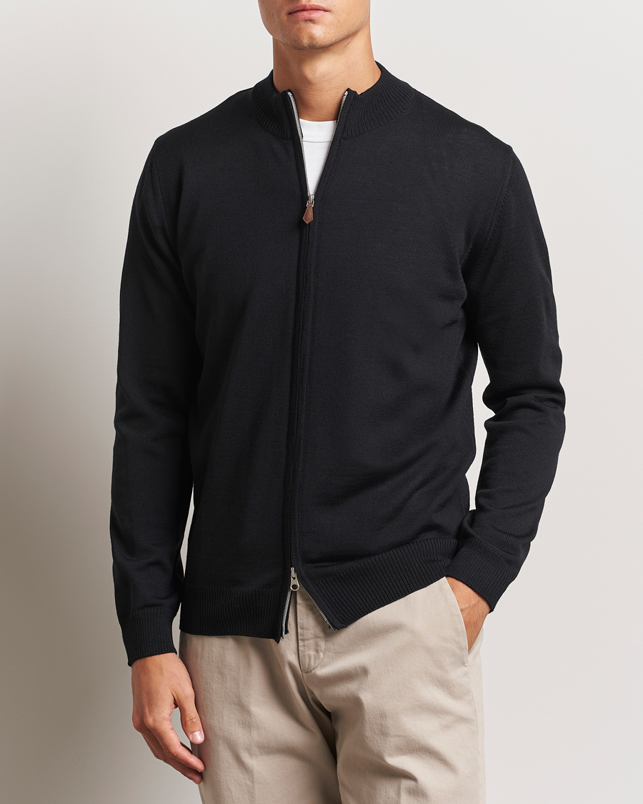 Mies |  | Stenströms | Merino Full Zip Black