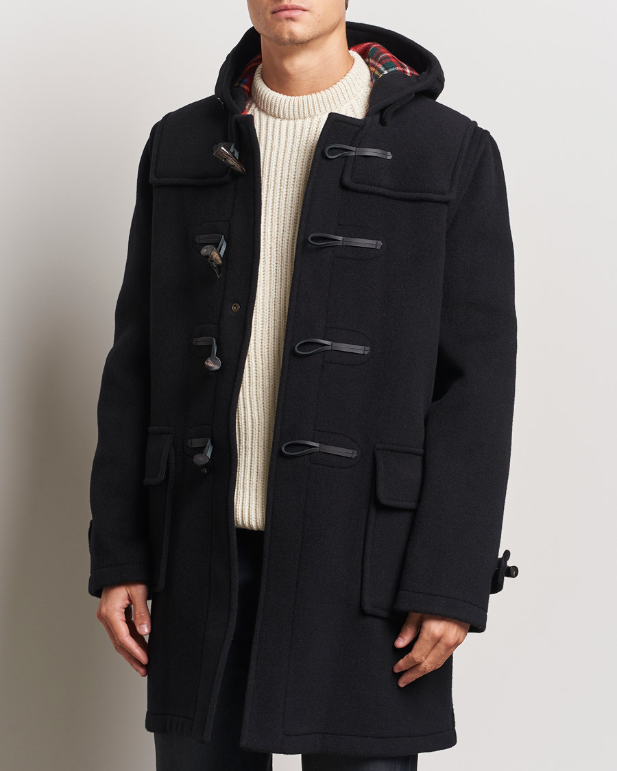 Mies |  | Gloverall | Morris Duffle Coat Black/Royal Stewart