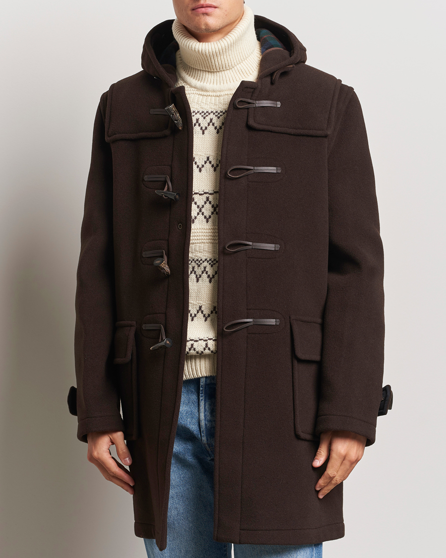 Mies |  | Gloverall | Morris Duffle Coat Brown/Tartan