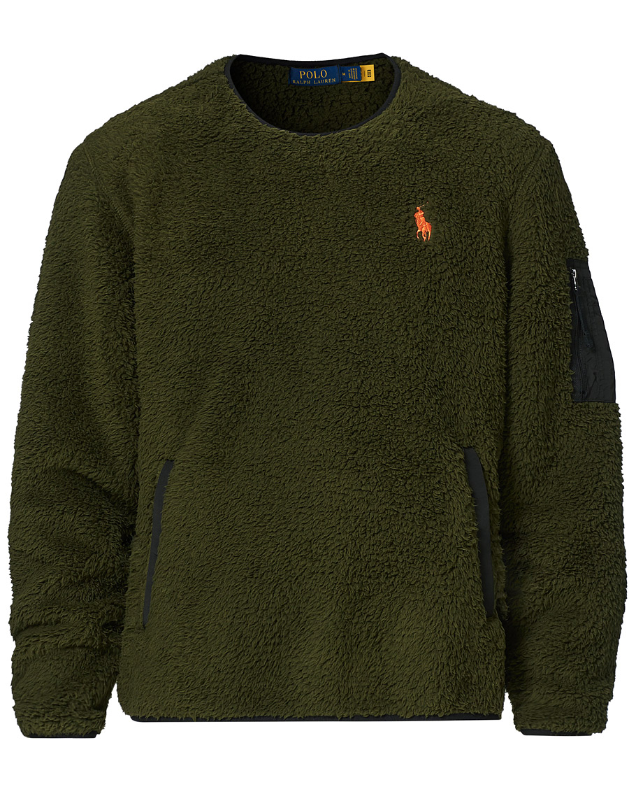 curly sherpa sweater company olive