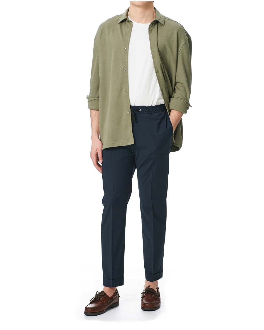 Mies | Puserot | Samsøe Samsøe | Samsøe & Samsøe Abuto Cotton Piquet Shirt Deep Lichen Green