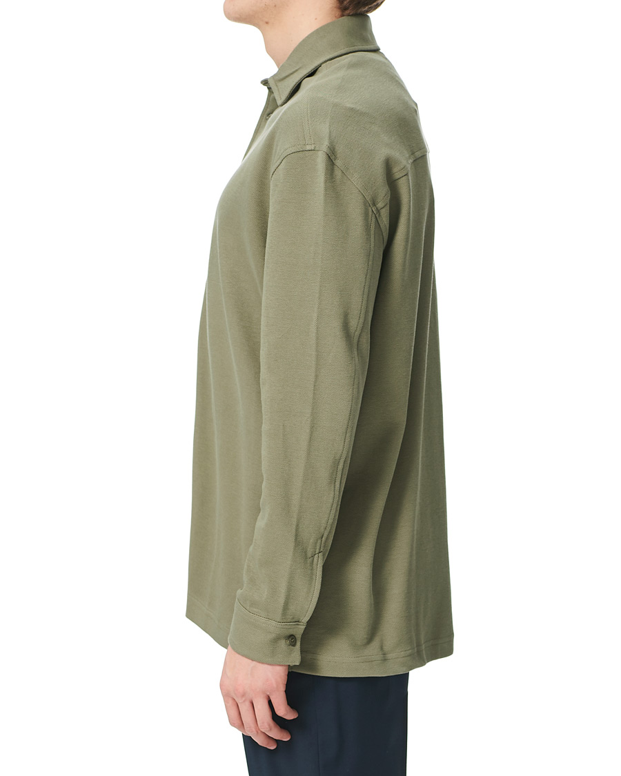 Mies | Puserot | Samsøe Samsøe | Samsøe & Samsøe Abuto Cotton Piquet Shirt Deep Lichen Green