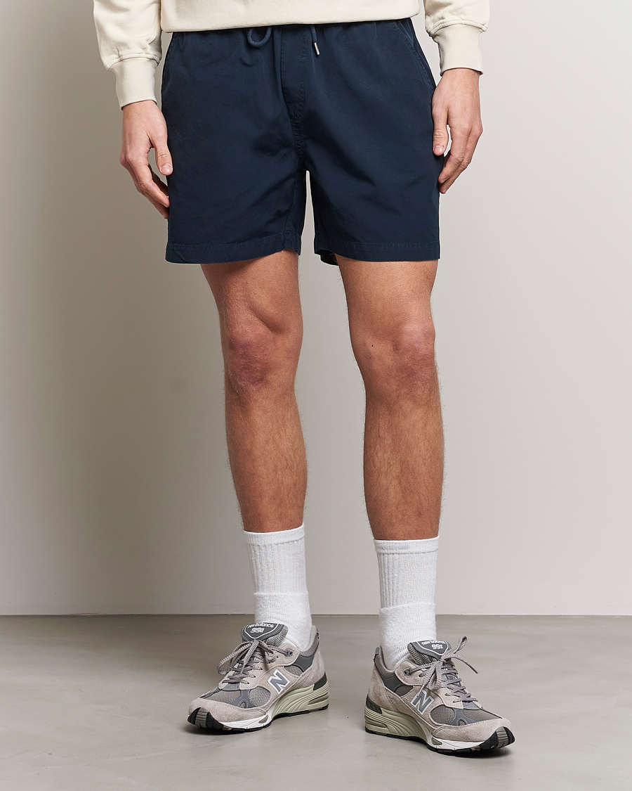Mies | Contemporary Creators | Colorful Standard | Classic Organic Twill Drawstring Shorts Navy Blue