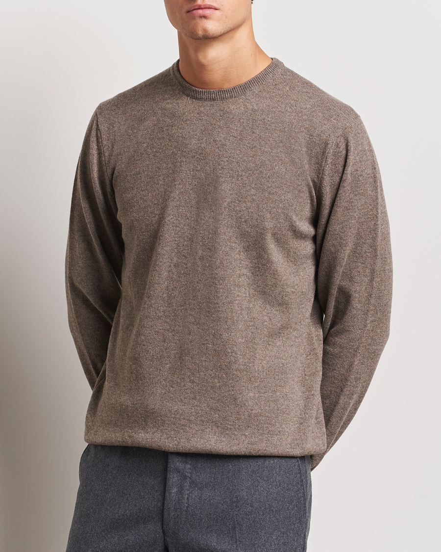 Mies |  | Piacenza Cashmere | Cashmere Crew Neck Sweater Brown