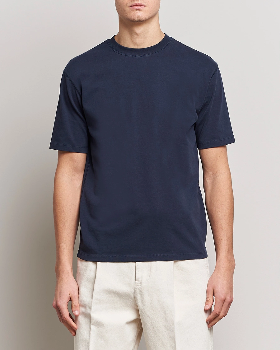 Mies |  | Drake\'s | Short Sleeve Hiking T-Shirt Navy