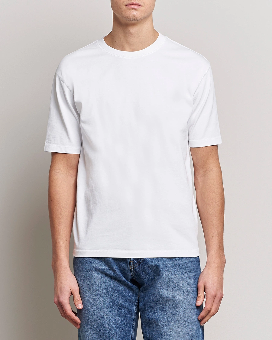 Mies |  | Drake\'s | Short Sleeve Hiking T-Shirt White
