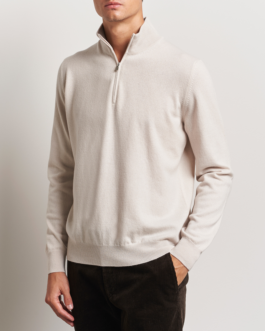 Mies |  | Gran Sasso | Wool/Cashmere Half Zip Cream