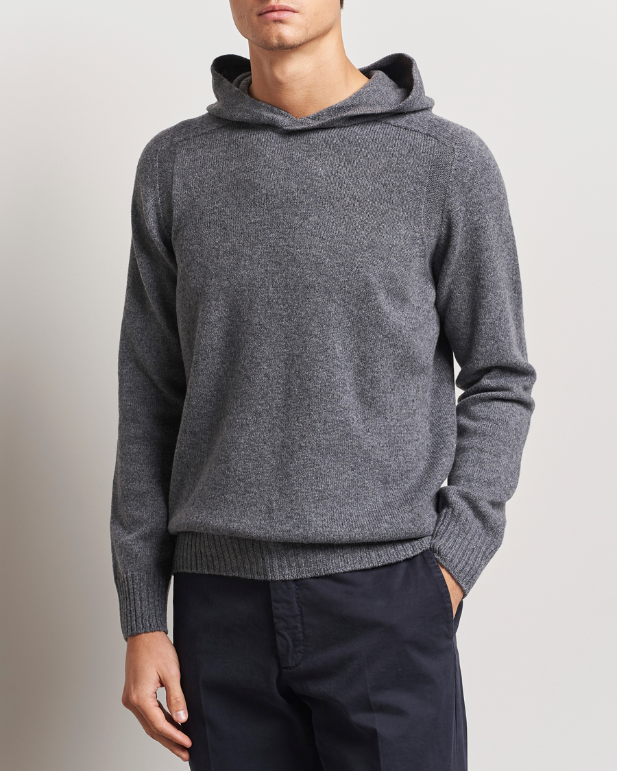 Mies |  | Gran Sasso | Wool Hoodie Grey Melange