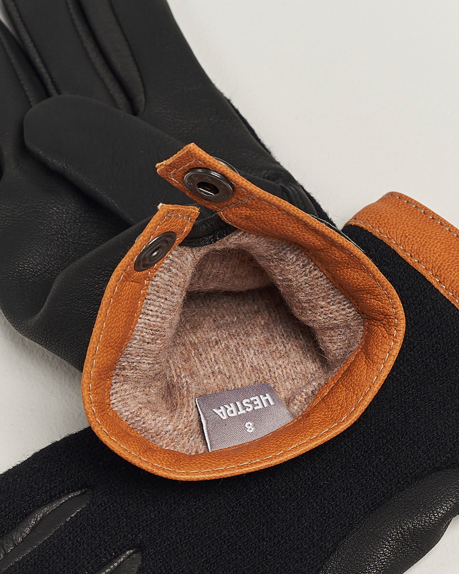 Mies |  | Hestra | Deerskin Wool Tricot Glove Black/Black