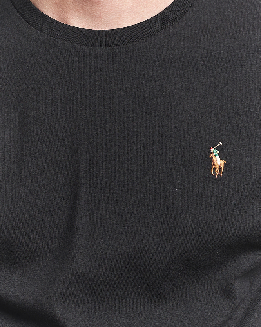 Mies | T-paidat | Polo Ralph Lauren | Luxury Pima Cotton Crew Neck T-Shirt Black