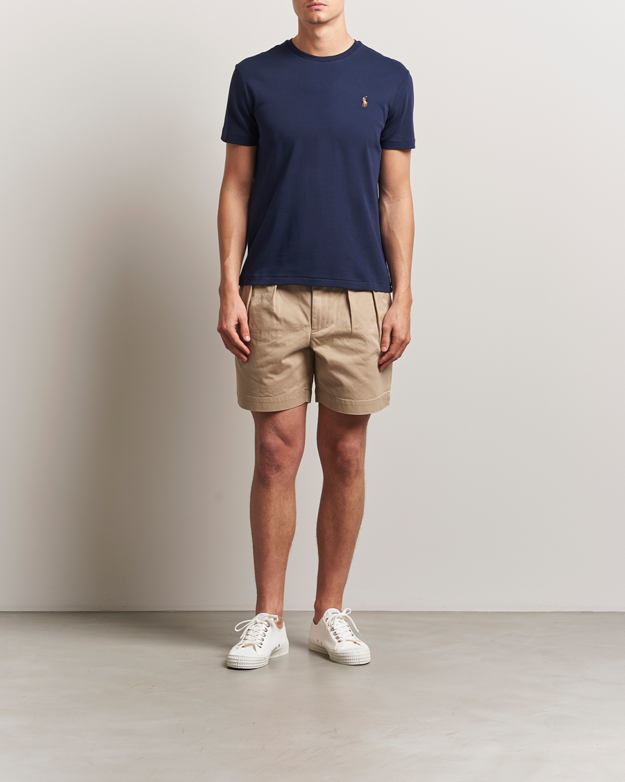 Mies | T-paidat | Polo Ralph Lauren | Luxury Pima Cotton Crew Neck T-Shirt Refined Navy