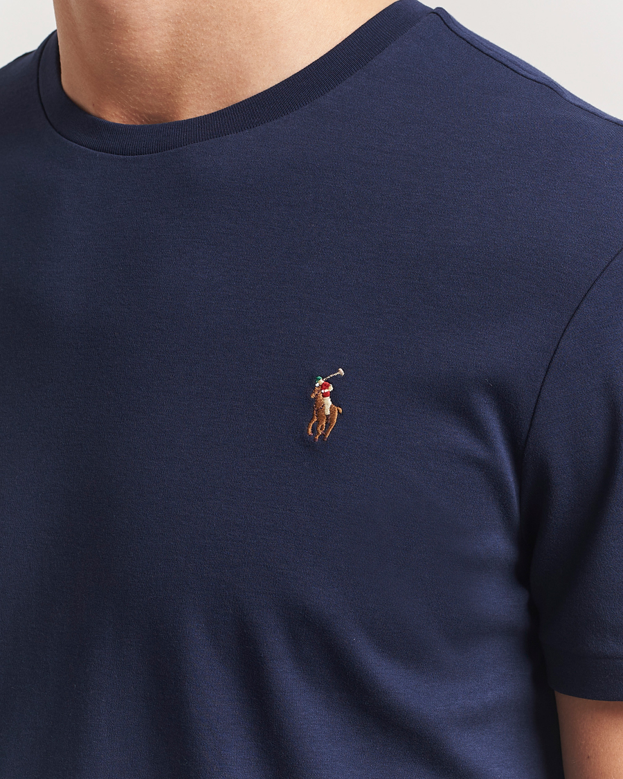 Mies | T-paidat | Polo Ralph Lauren | Luxury Pima Cotton Crew Neck T-Shirt Refined Navy