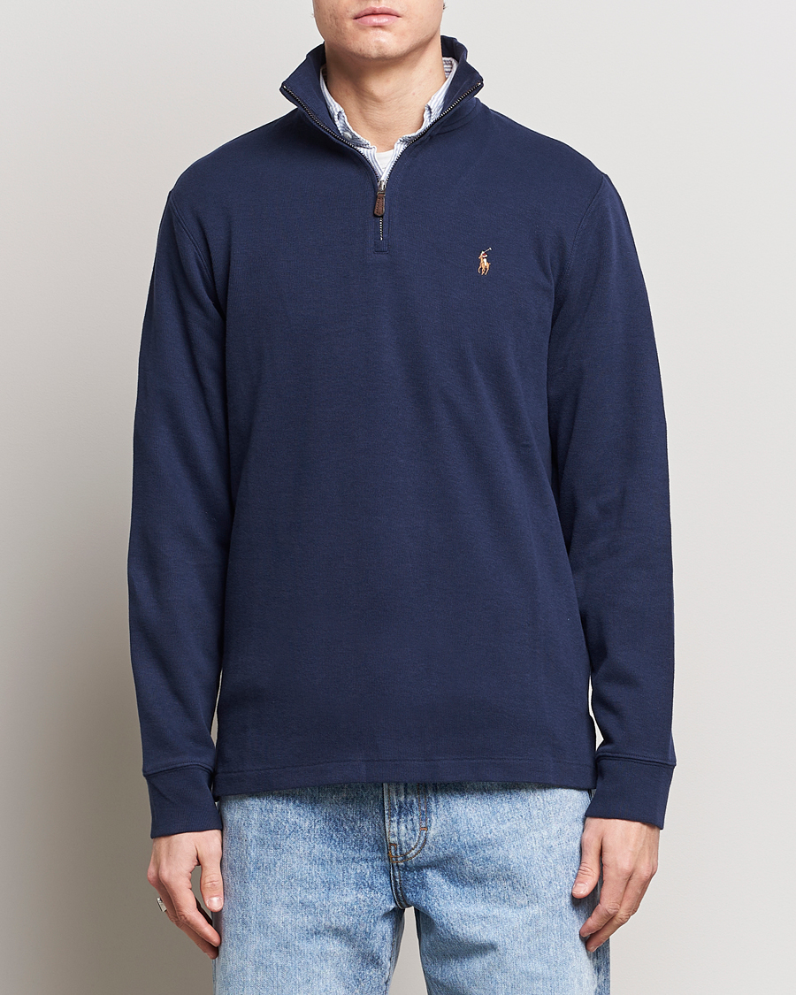 Mies | Alennusmyynti vaatteet | Polo Ralph Lauren | Double Knit Jaquard Half Zip Sweater Cruise Navy