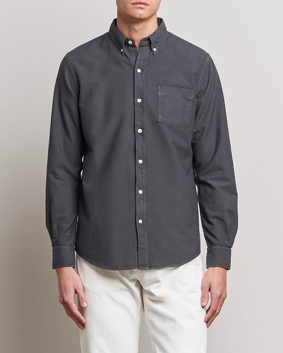 Mies | Vaatteet | Colorful Standard | Classic Organic Oxford Button Down Shirt Lava Grey