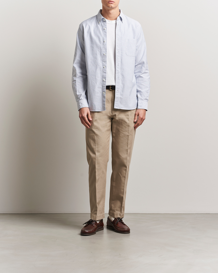 Mies | Kauluspaidat | BEAMS PLUS | Oxford Button Down Shirt Light Blue Stripe
