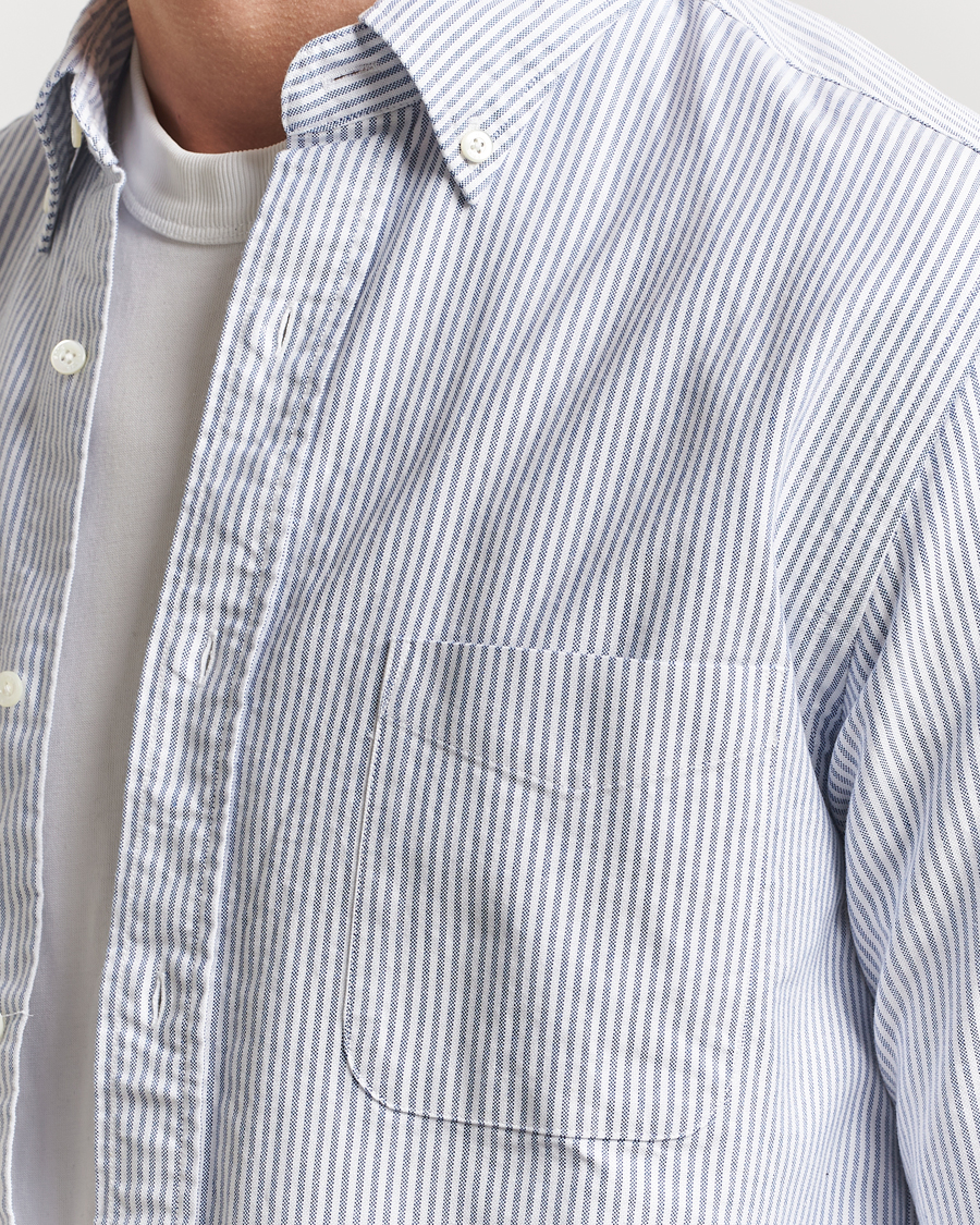 Mies | Kauluspaidat | BEAMS PLUS | Oxford Button Down Shirt Light Blue Stripe